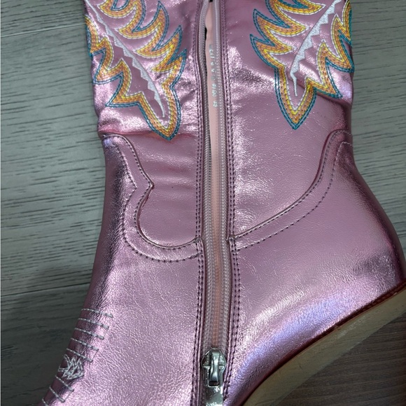 Pink Metallic Western Knee High Cowgirl Boots with Embroidery Women Size‎ 7 & 9 - Picture 11 of 11